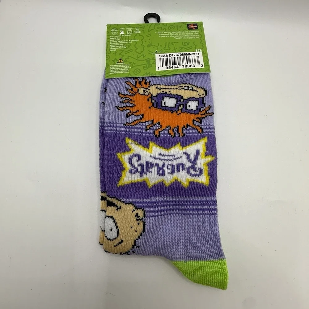 Nickelodeon Rugrats Reptar Socks‎ Men's Size 6-12 NEW